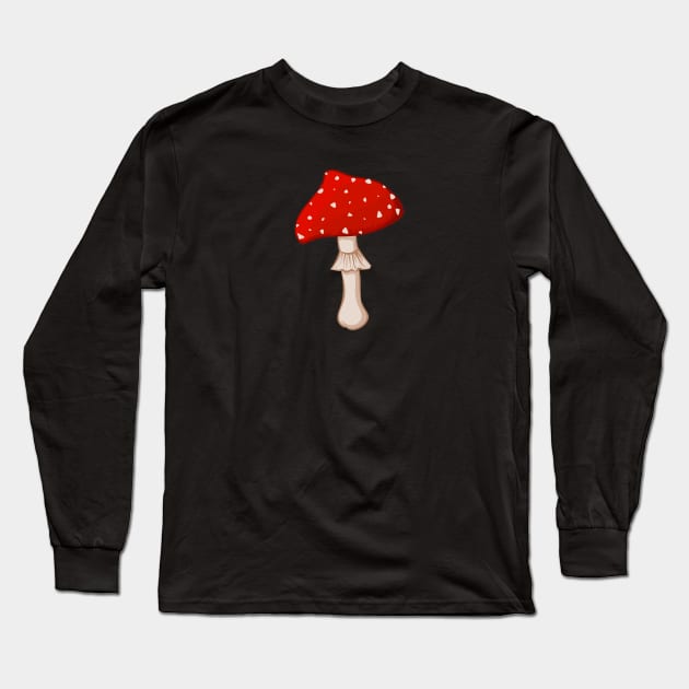 Amanita Mushroom Long Sleeve T-Shirt by TambuStore
